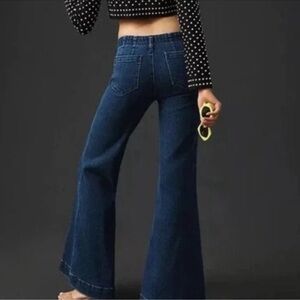 Pilcro Anthropologie Wide Leg Jeans | Size 28 | Blue Denim
